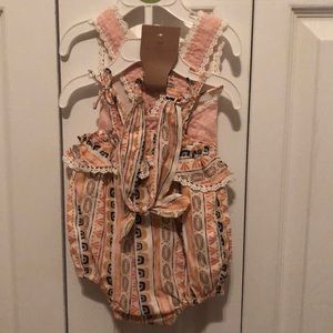 Two pack summer baby rompers for 3 months- new with tags!